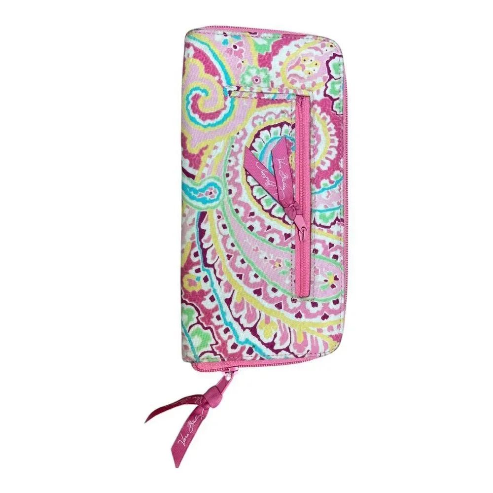 New Vera Bradley Capri Melon Zip Travel Organizer Clutch Wallet - Picture 4 of 9